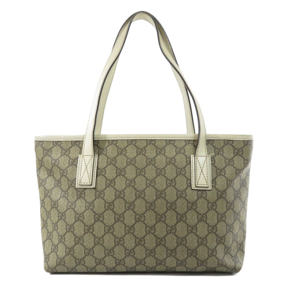 Gucci monogram tote Supreme Joy white beige GG leather